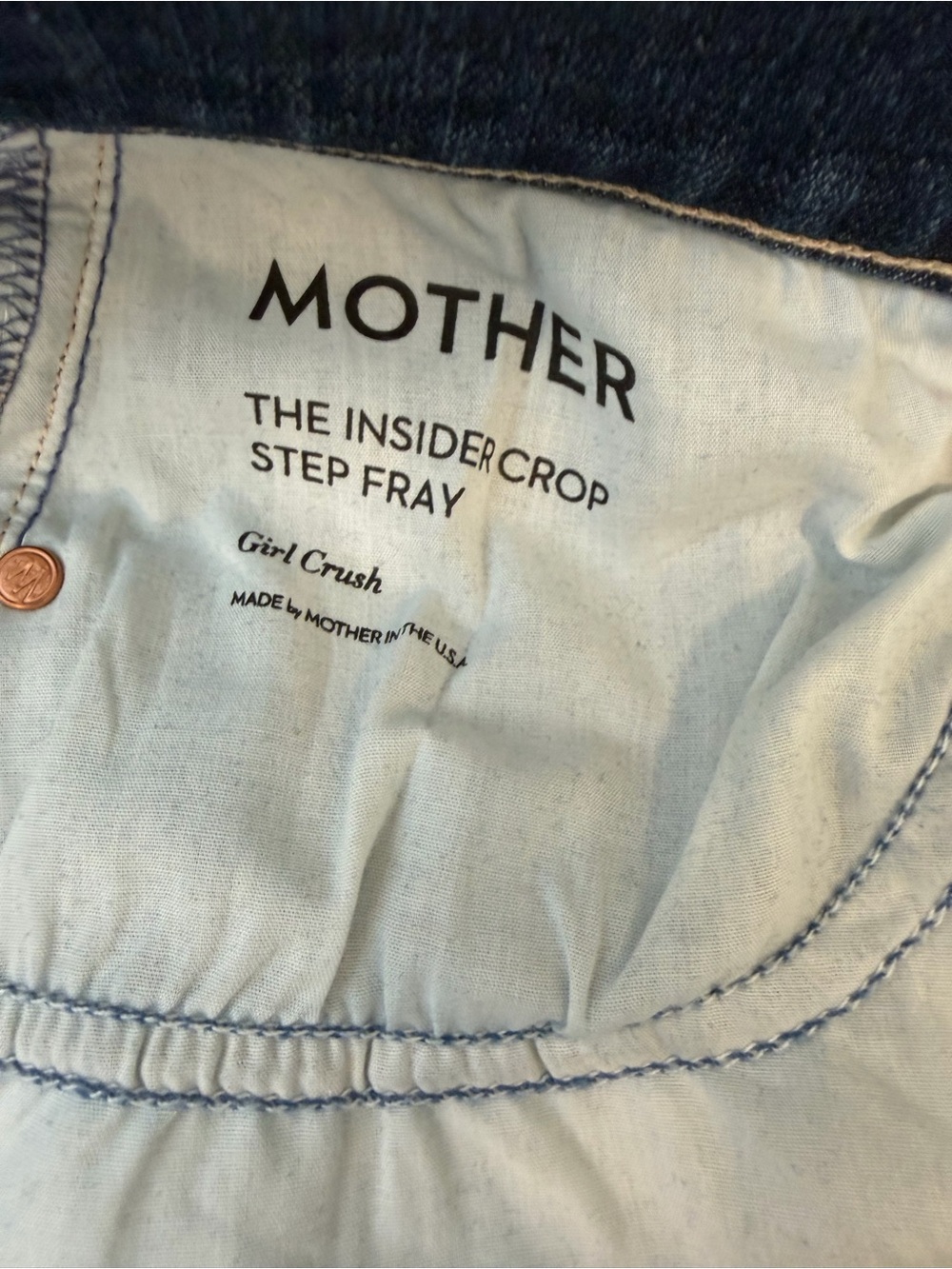 MOTHER The Insider Crop Fray Jeans in Girl Crush, 27 - Picture 4 of 9